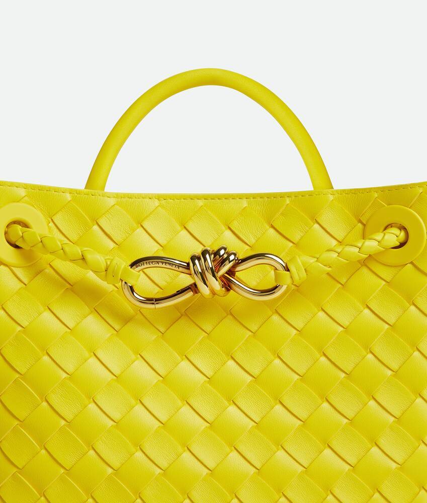 Bottega Veneta Womens Sulfur-muse B-sulfur Andiamo Small Leather Top-handle Bag In Yellow