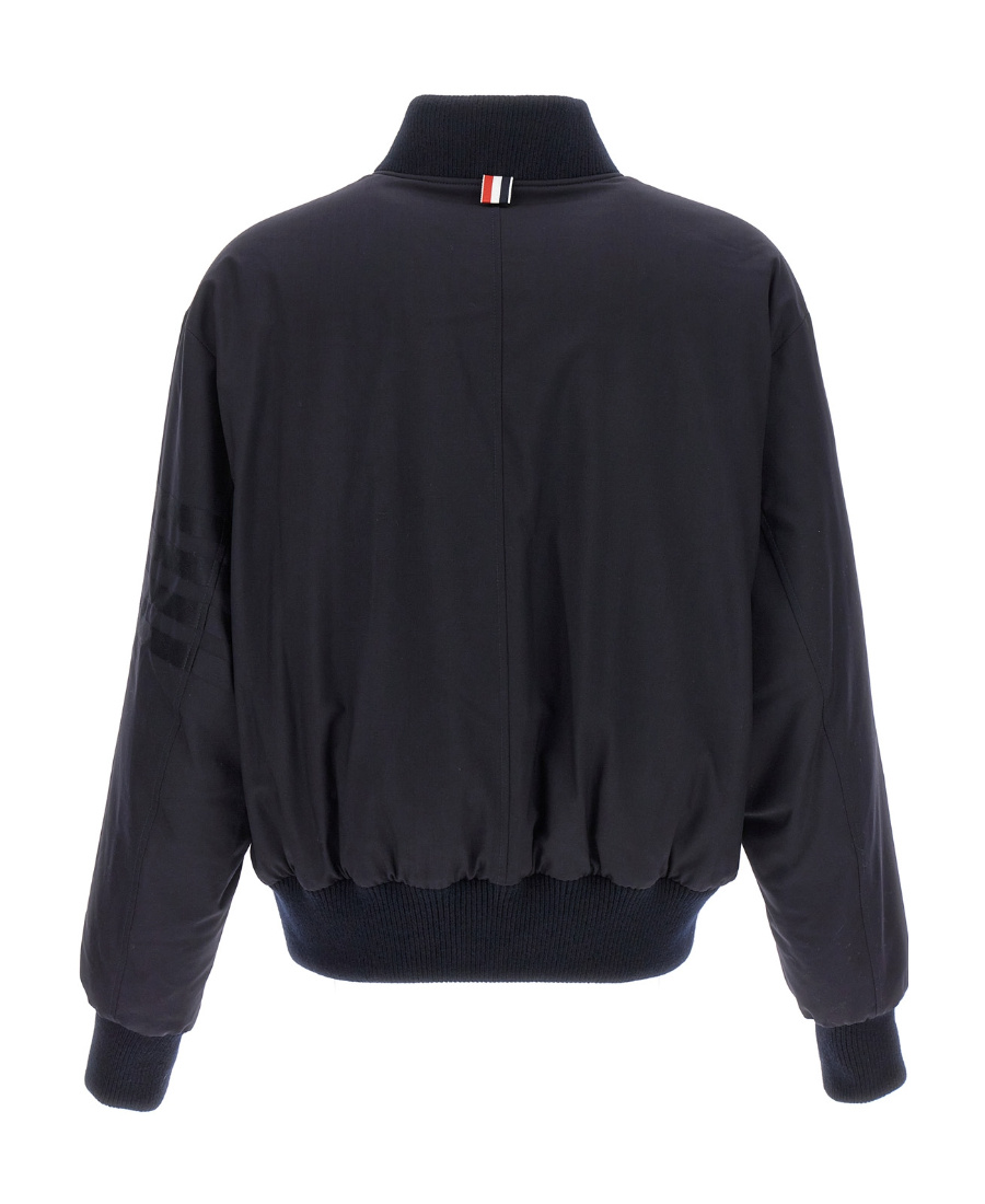Thom Browne Black Down 4-bar Football Sideline Parka In Black