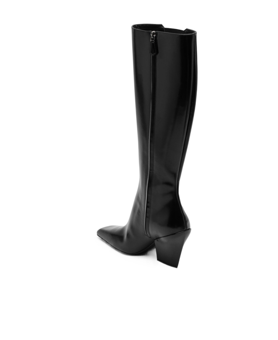 Prada Women's Leather Boots In Black