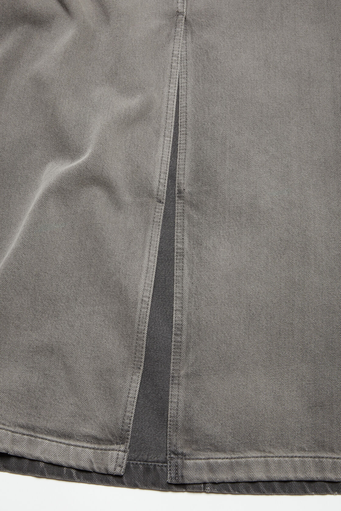 Acne Studios Gray Faded Denim Maxi Skirt In Gray