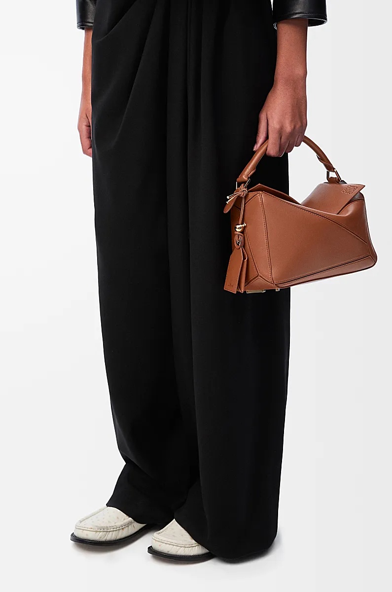Loewe Zippered Shoulder Bag In Brown
