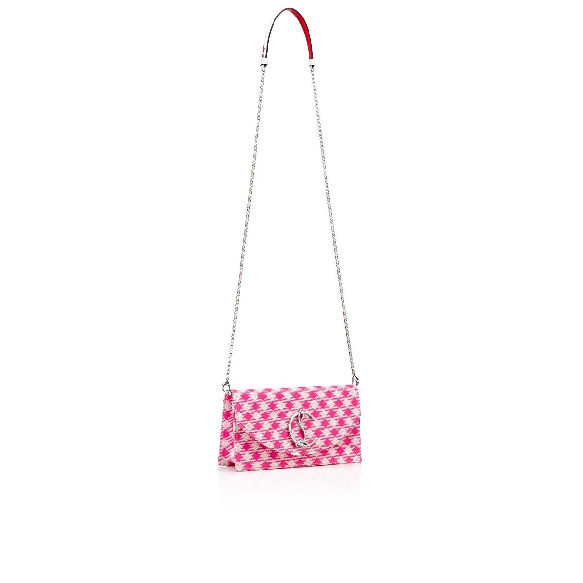 Christian Louboutin Checkered Shoulder Bag In Pink