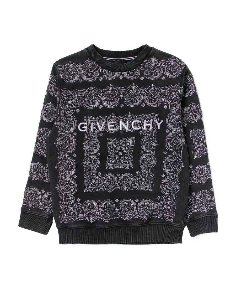 Givenchy Printed Long-sleeved Sweater In Black