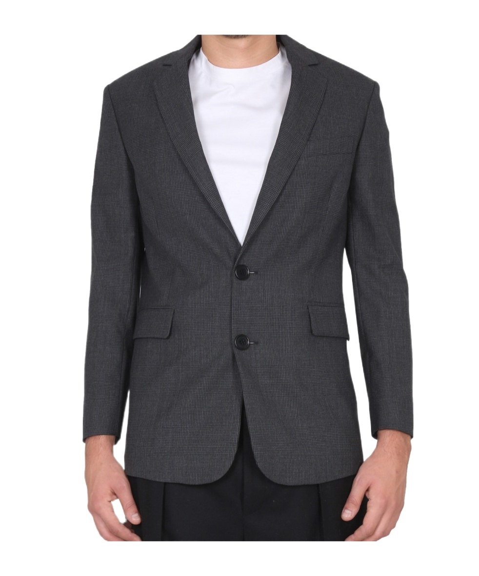Aspesi Single-breasted Virgin Wool Jacket In Black