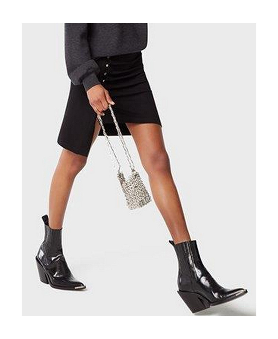 Rabanne Ruched-detail Asymmetric Miniskirt In Black