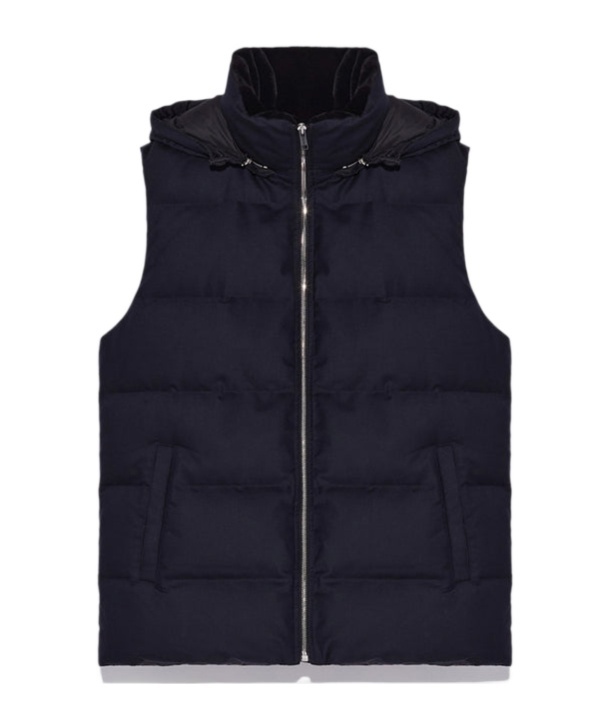YVES SALOMON SLEEVELESS WOOL DOWN VEST