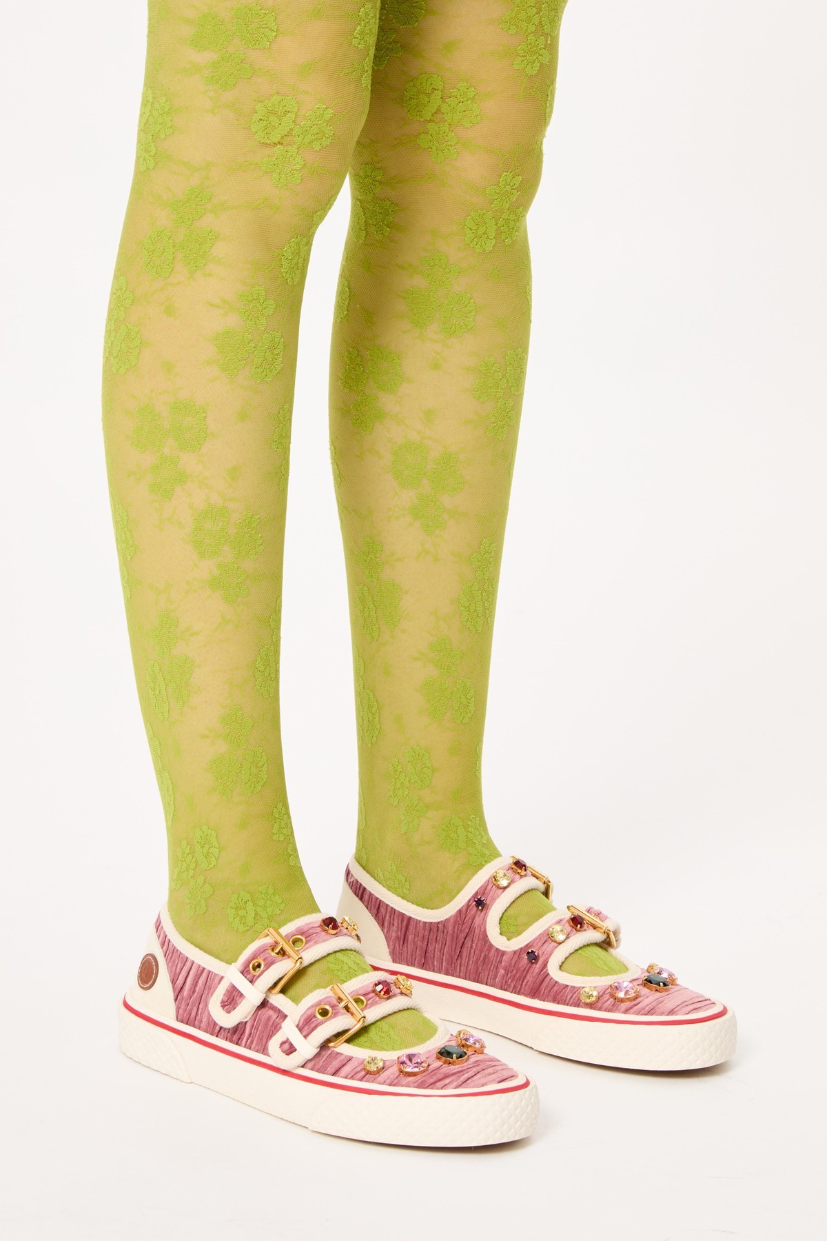 Valentino Velvet Dollyboard Ballerina Sneaker In Red