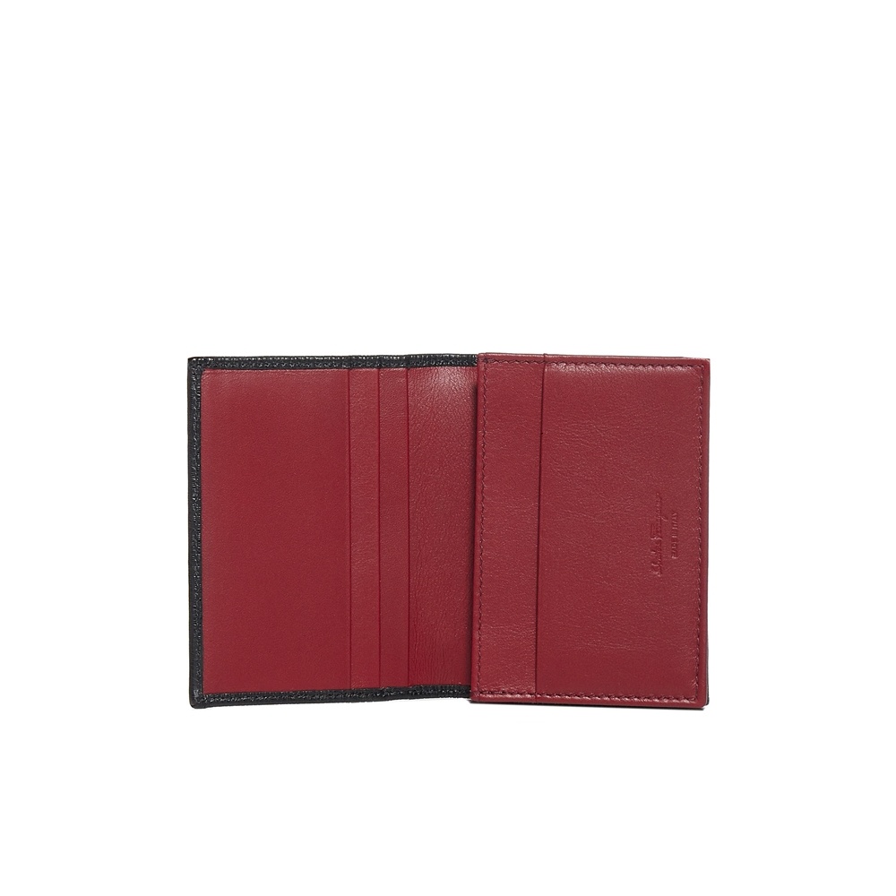 Ferragamo Gancini Bifold Cardholder Wallet In Black