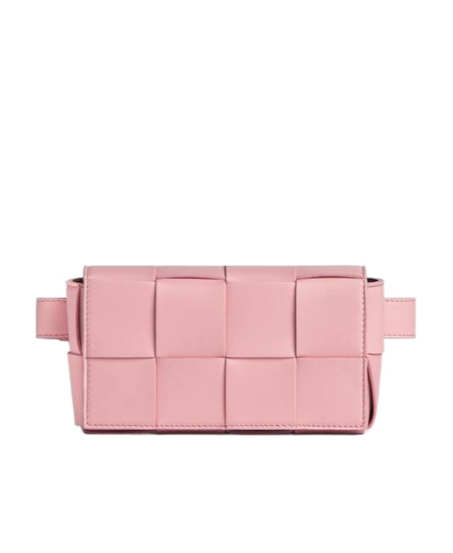 Bottega Veneta Mini Cassette Fanny Pack In Pink