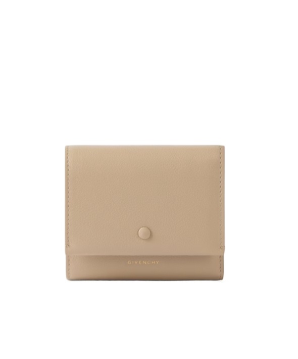 Givenchy Day Wallet In Grained Leather In Brown