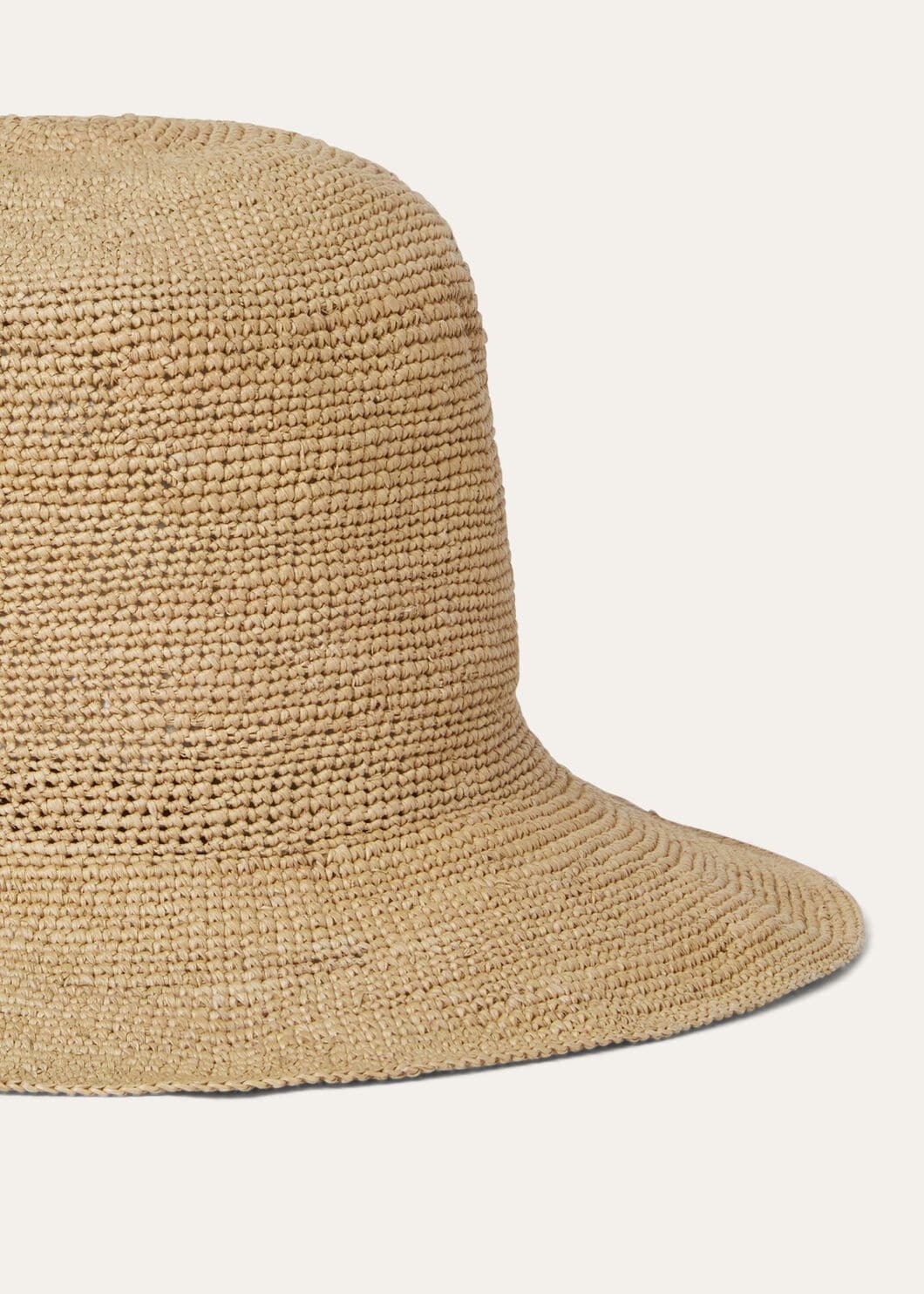 Loro Piana Airi Crochet Straw Bucket Hat In Hay Brown