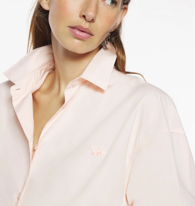 Maison Kitsuné Baby Fox-patch Shirt In Neutral