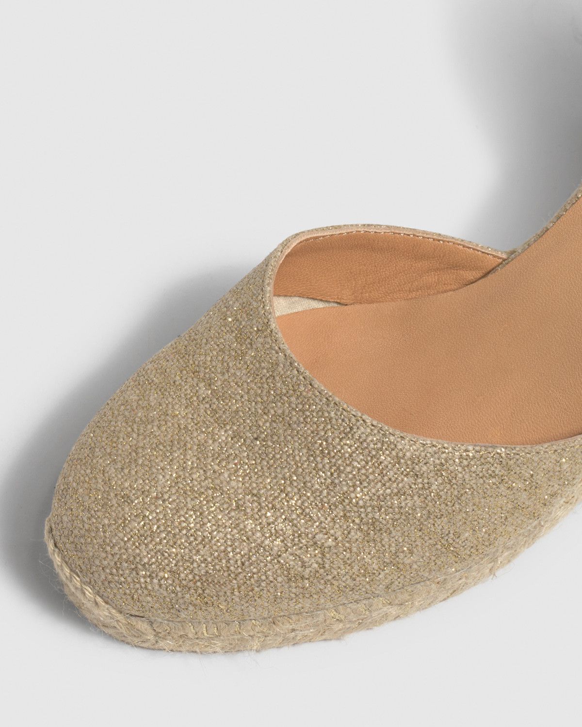 Shop Castaã±er Wedge-heeled Espadrilles In Nude