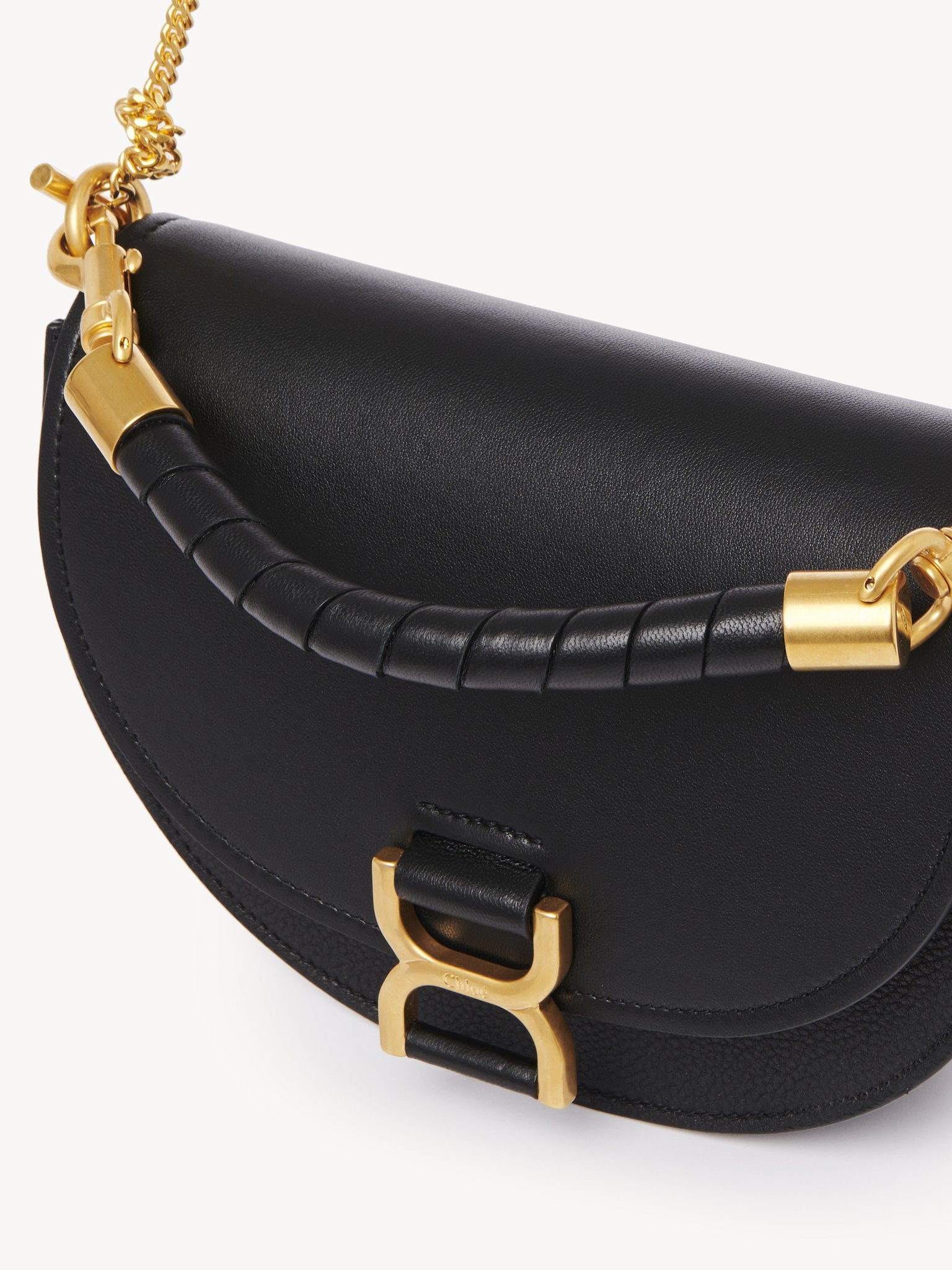 Chloé Leather Top Handle Bag In Black