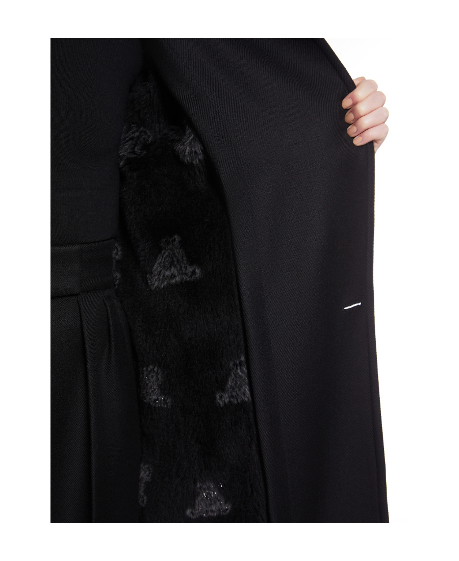 Max Mara Double-breasted Wool Coat In Black