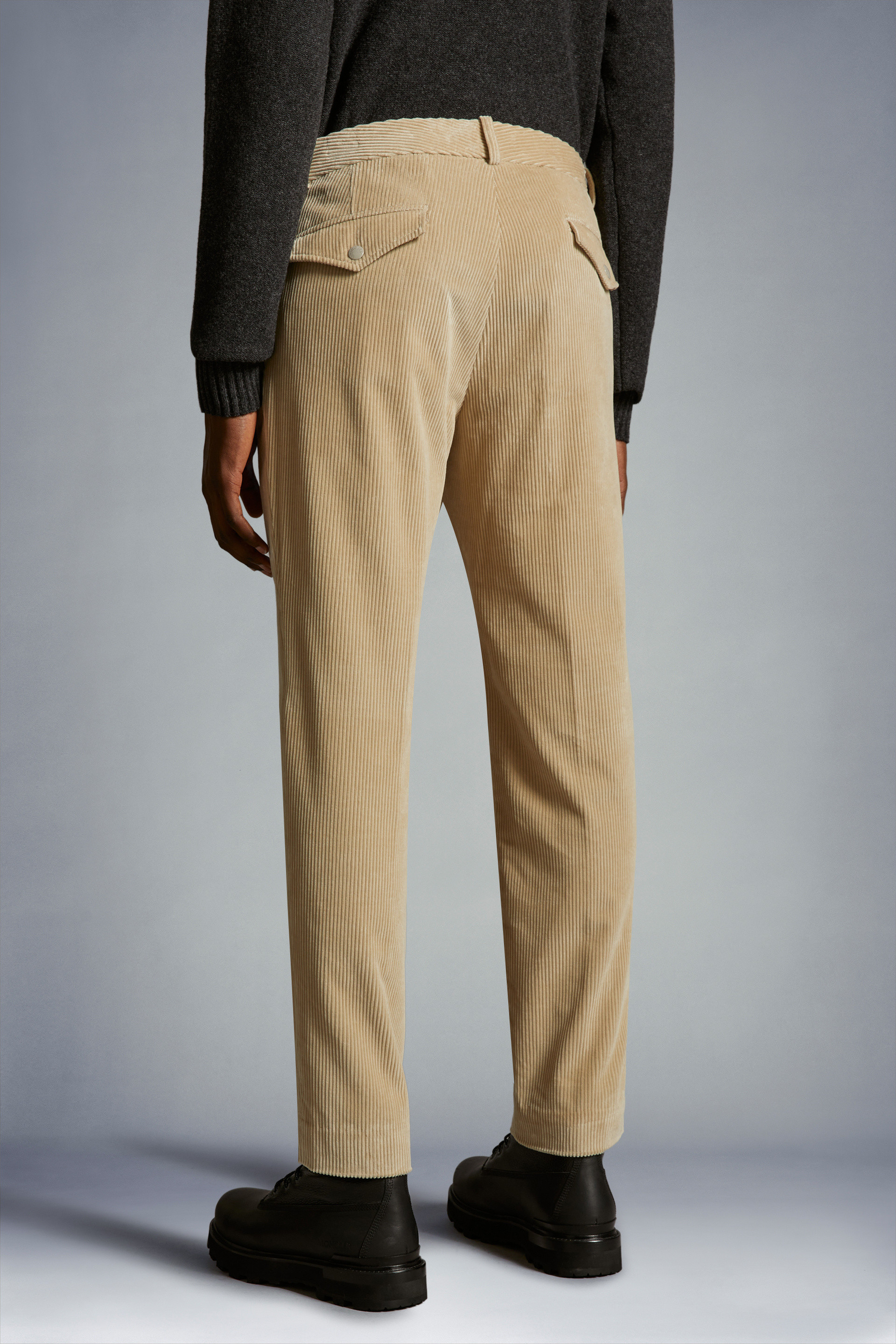 Moncler Corduroy Trousers In Nude