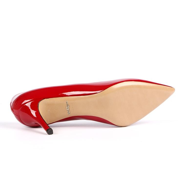 Ferragamo Cusp High-heeled Shoes In Red