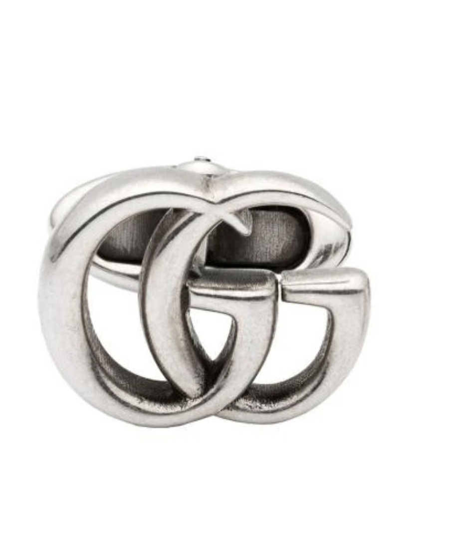 Gucci Logo Earrings In White