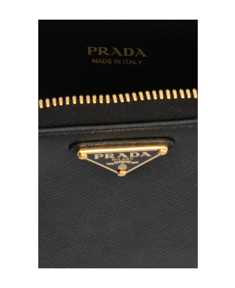 Prada Logo Shoulder Bag In Black