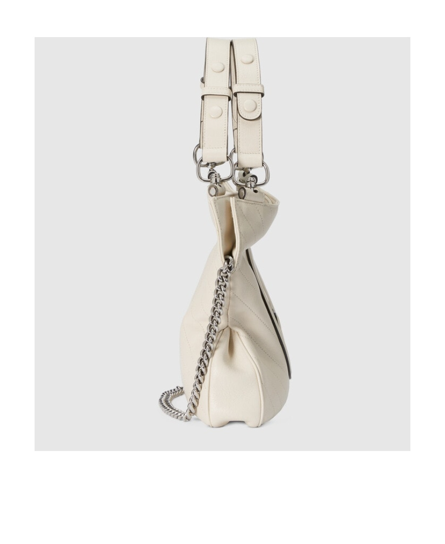 Gucci Quilted Chain Strap Top Handle Tote Bag In White
