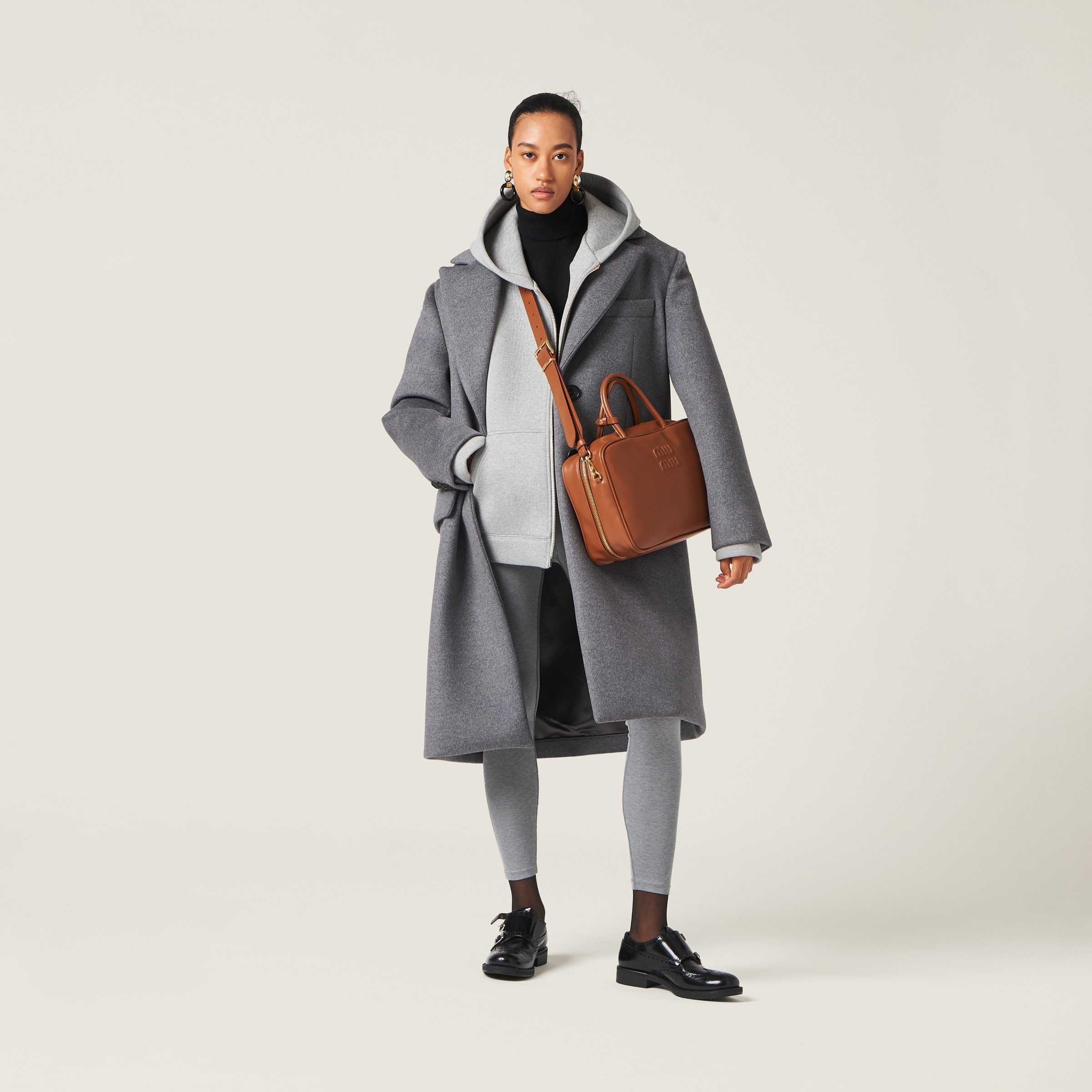 MIU MIU SINGLE-BREASTED VELOUR COAT