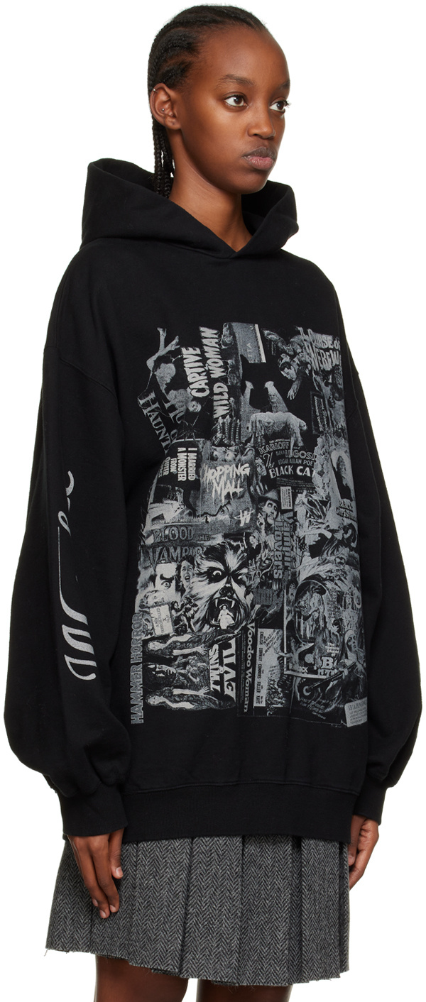 We11 Done Hooded Sweater In Black