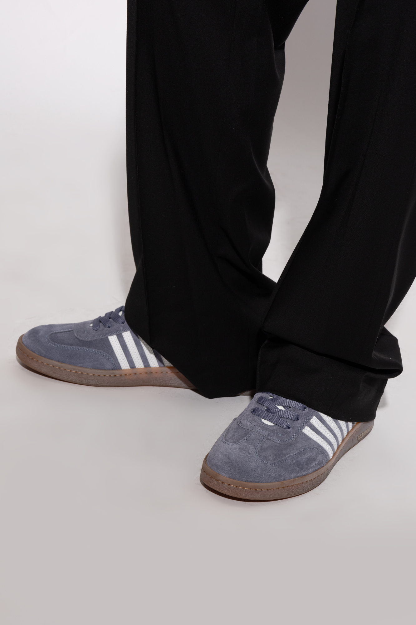 Dsquared2 Dsquared Powder Blue Suede Boxer Sneakers In Gray
