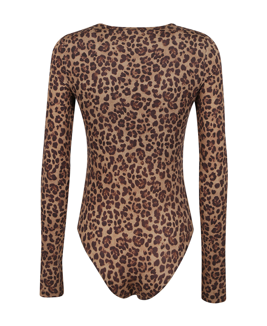 VALENTINO ANIMALIER-PRINT JERSEY BODYSUIT 