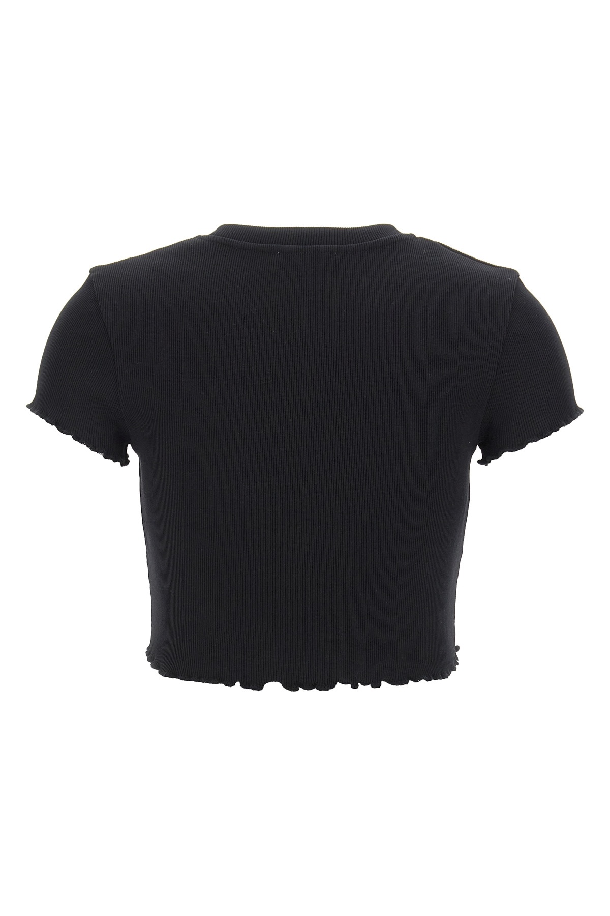 Moschino Open-necked Black Shirt In Black