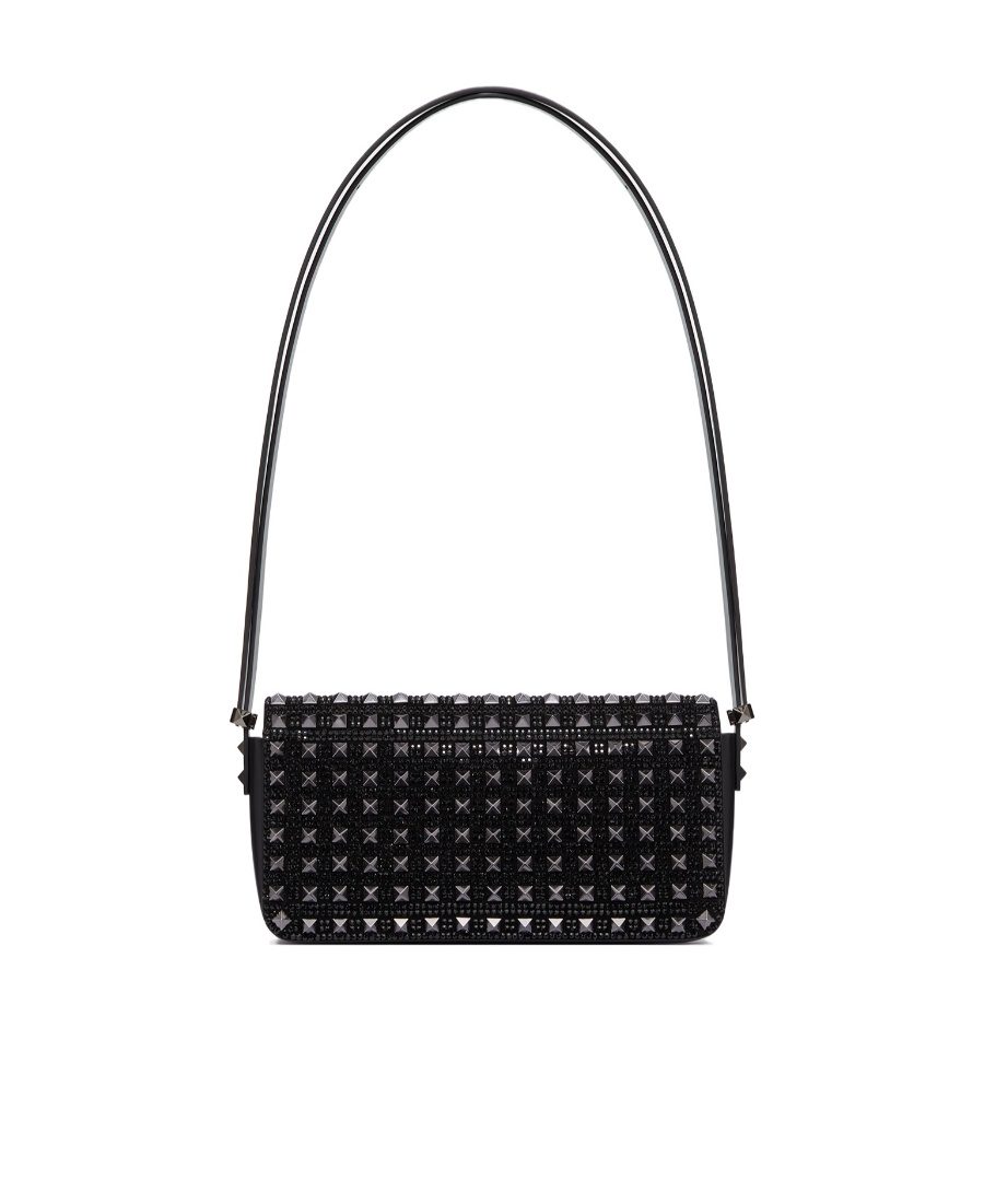 Valentino Rockstud23 East-west Shoulder Bag In Black