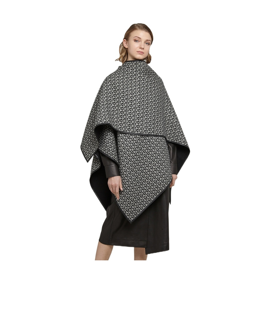 Ferragamo Gancini Cape In Black