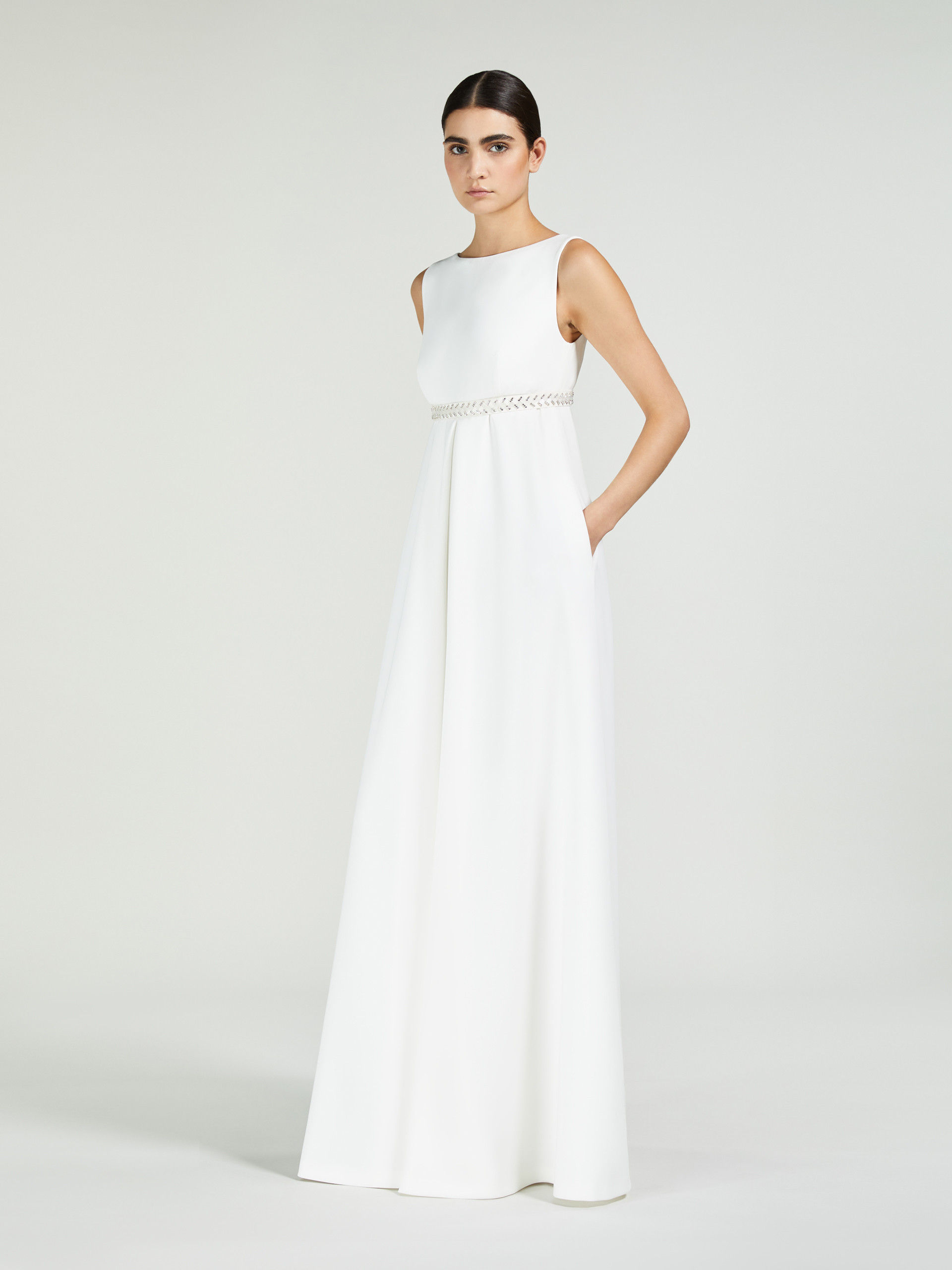 Max Mara Heavy Weight Kadi Fabric Jumpsuits In White