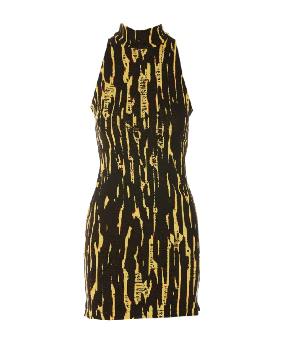 Ambush Jacquard Mini Dress In Black