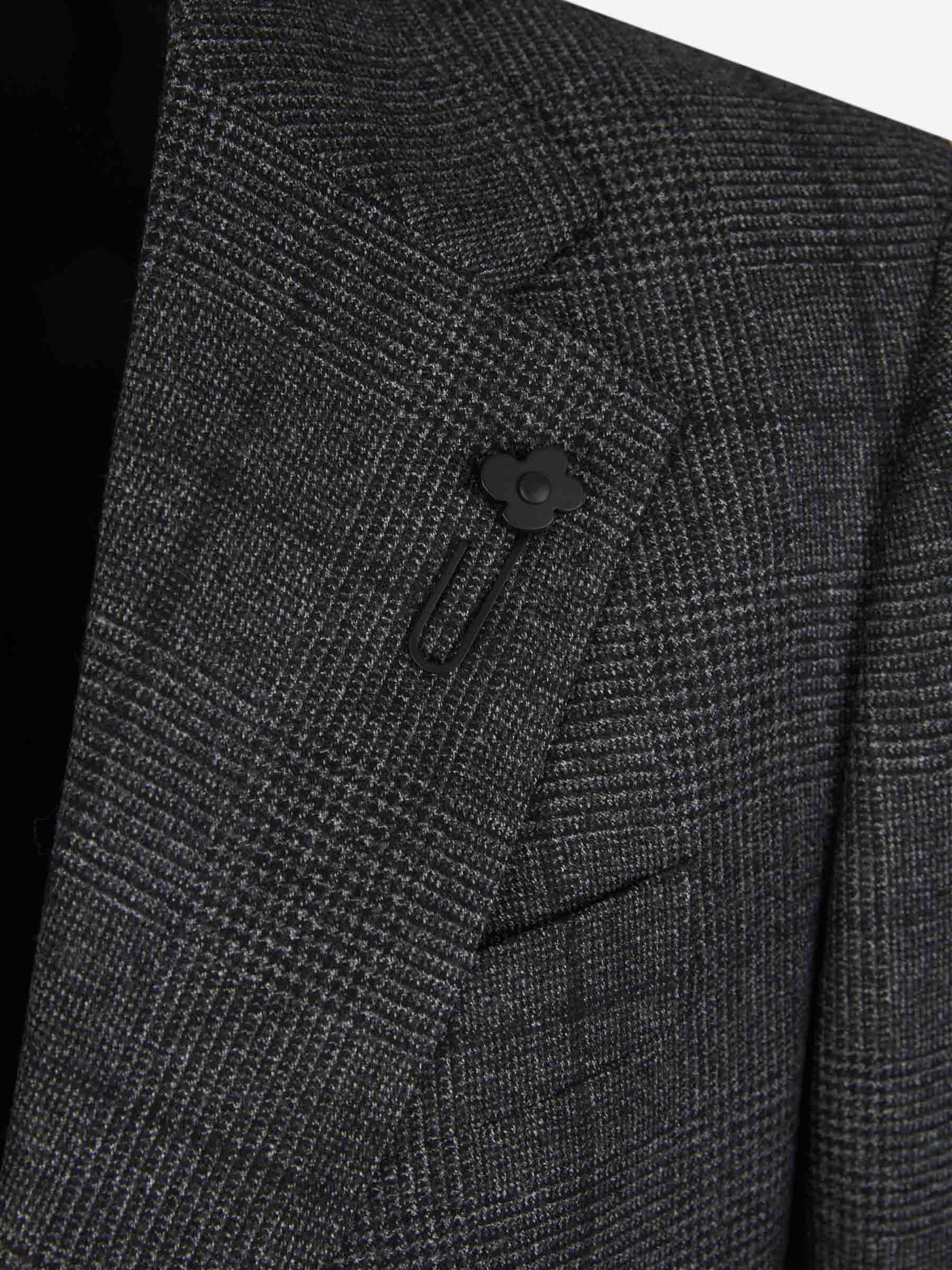 Lardini Checkered Pattern Suit In Gray