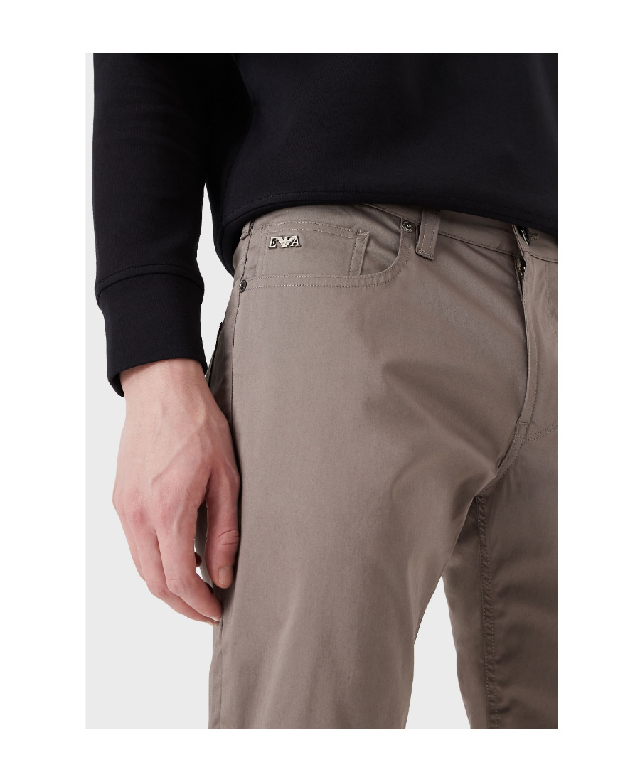 Emporio Armani Logo Shorts In Gray