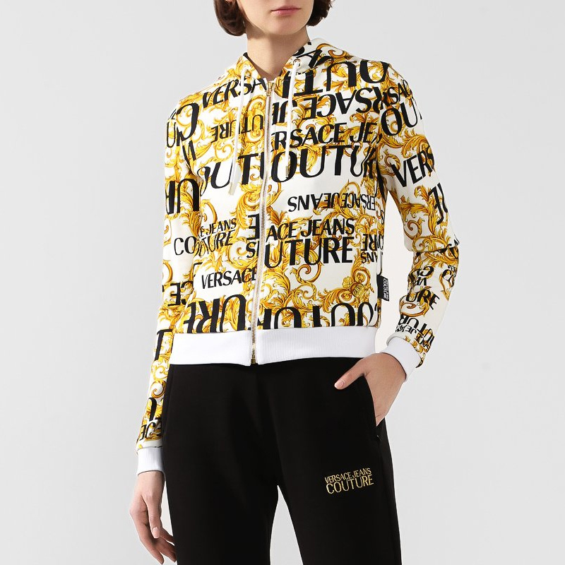 Versace Jeans Baroque Printed Leisure Jacket In Multicolor