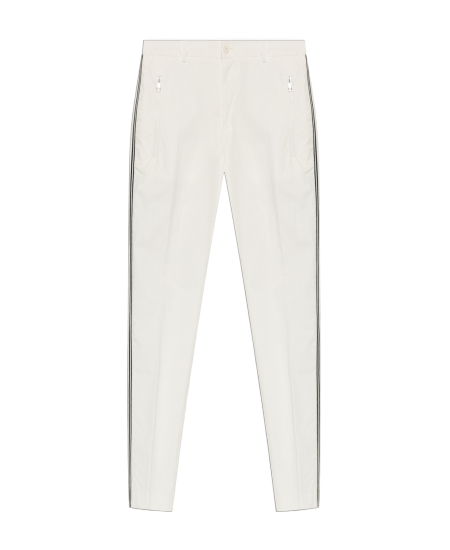 Moncler Logo-patch Tapered-leg Trousers In Gray