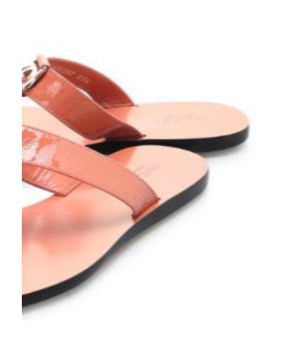 Gucci Logo Flip-flops In Pink