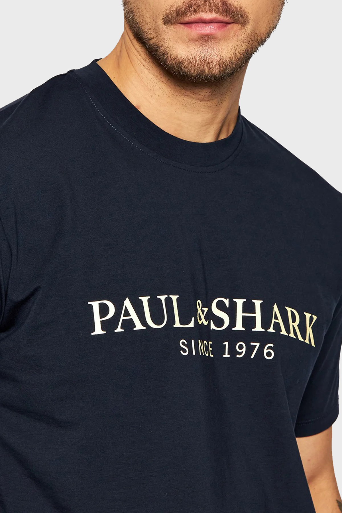 Shop Paul & Shark Logo-print Short-sleeve T-shirt In Dark Blue