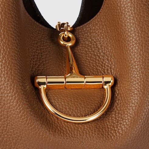 Gucci Softbit Large Leather Shoulder Bag In Brown