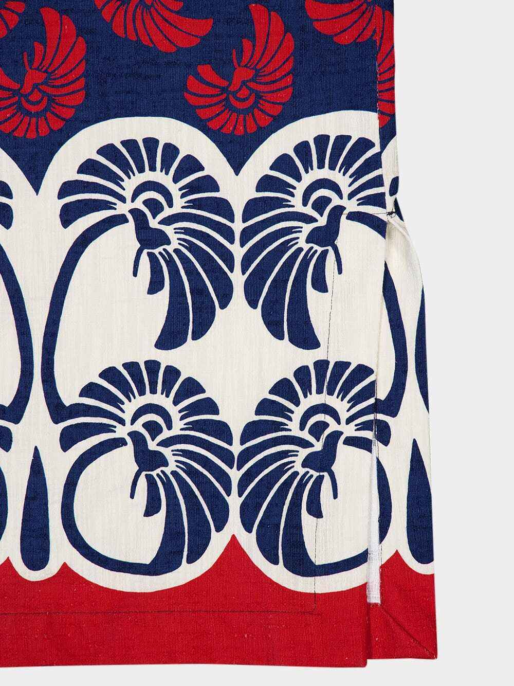 La Doublej Monogram-pattern Midi Dress In Blue