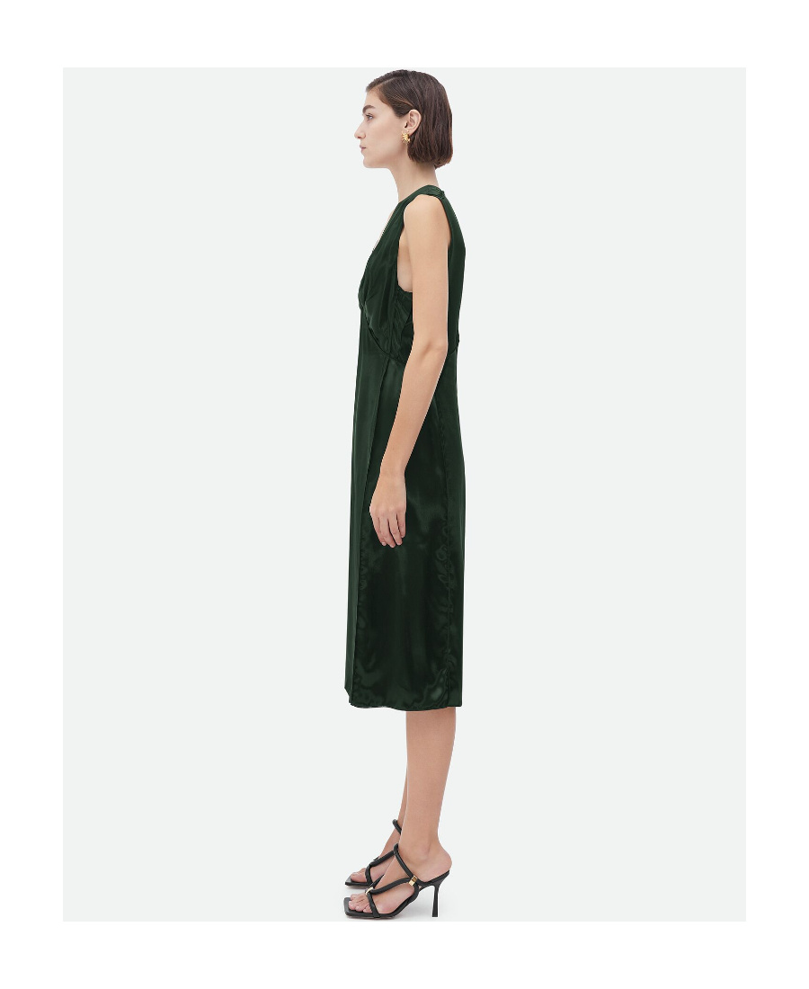BOTTEGA VENETA BOTTEGA VENETA V-NECK SATIN DRESS