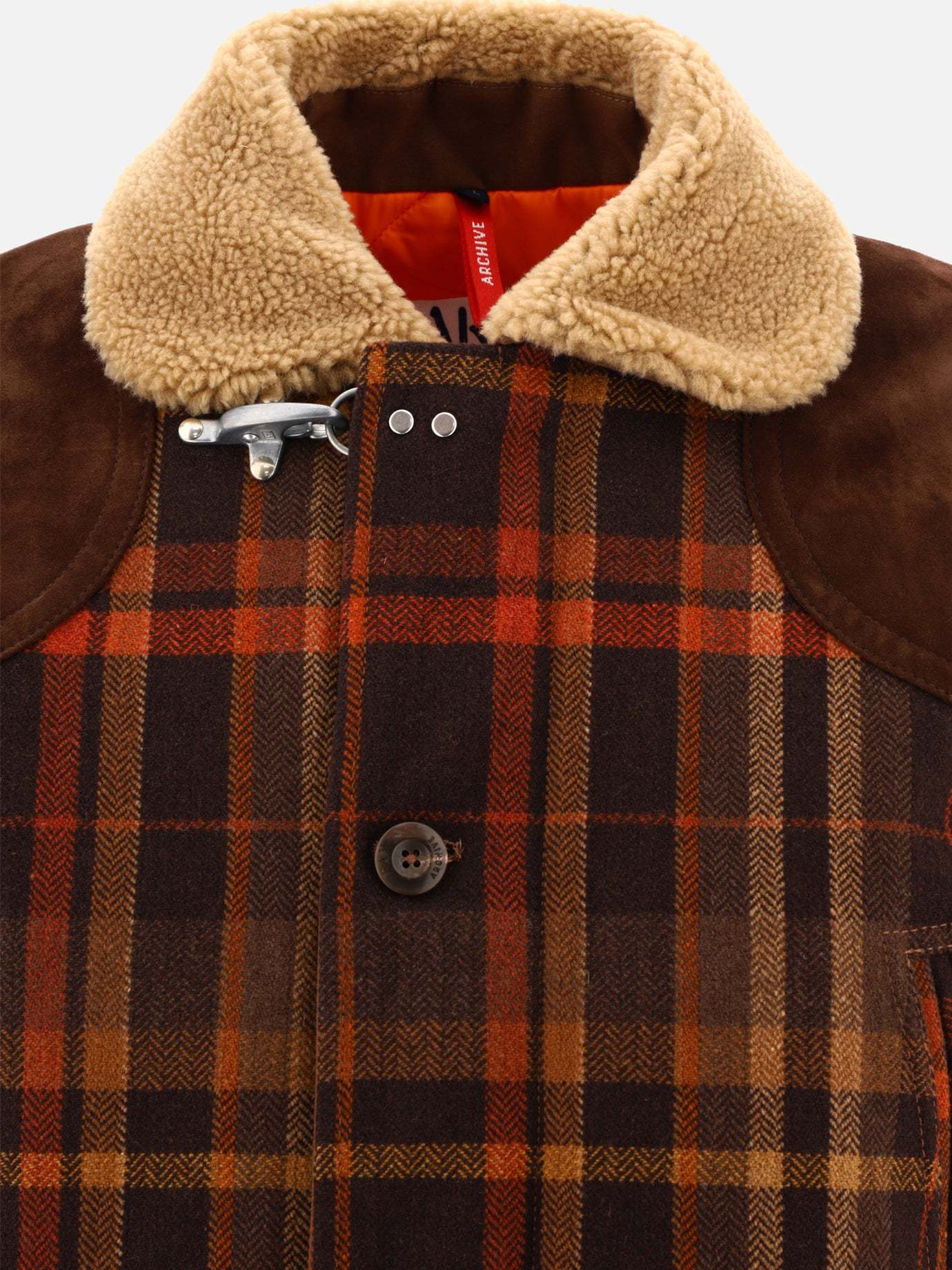 Fay Archive Caban Jacket In Brown