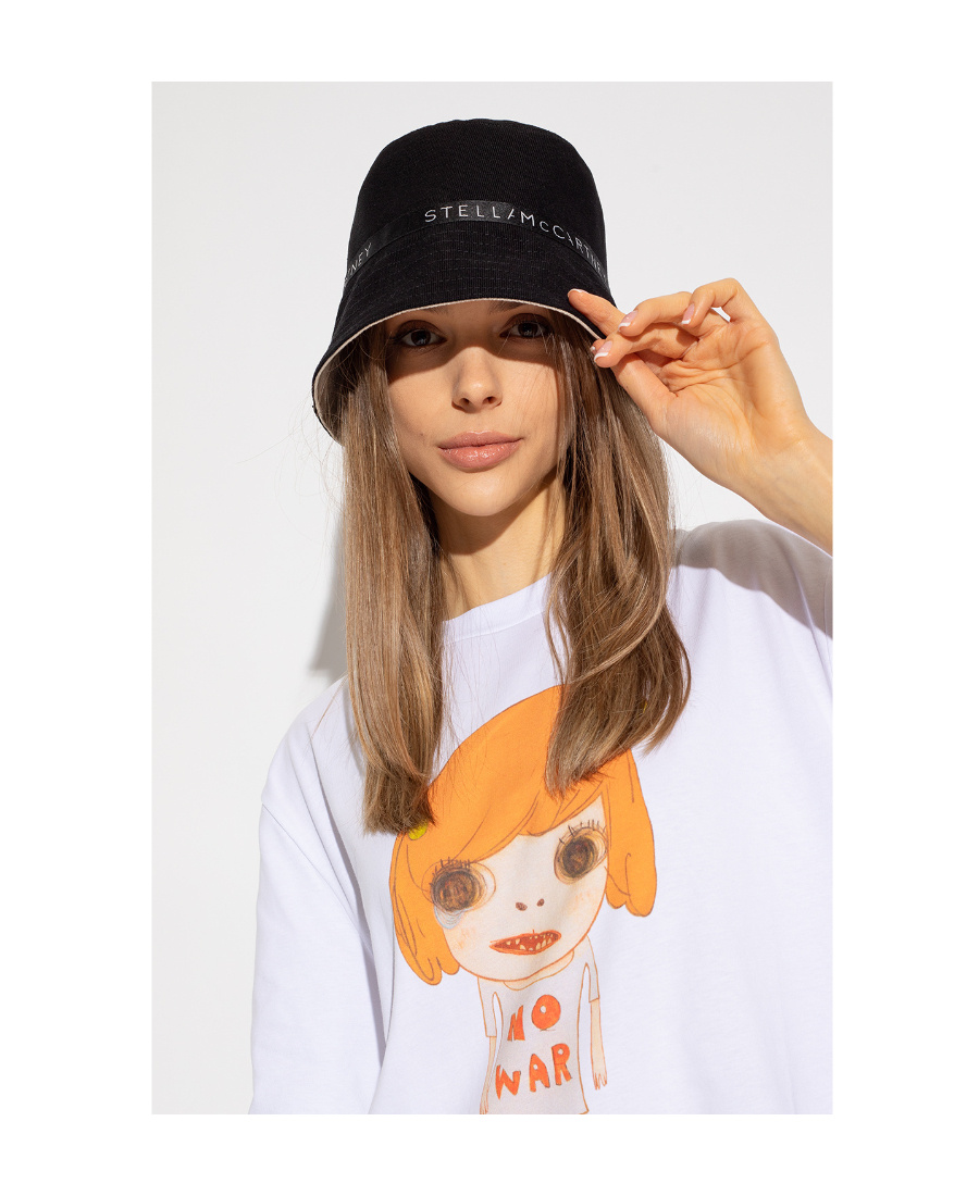 Stella Mccartney X Yoshitomo Nara Co-signed Double-sided Fisherman's Hat In Nude