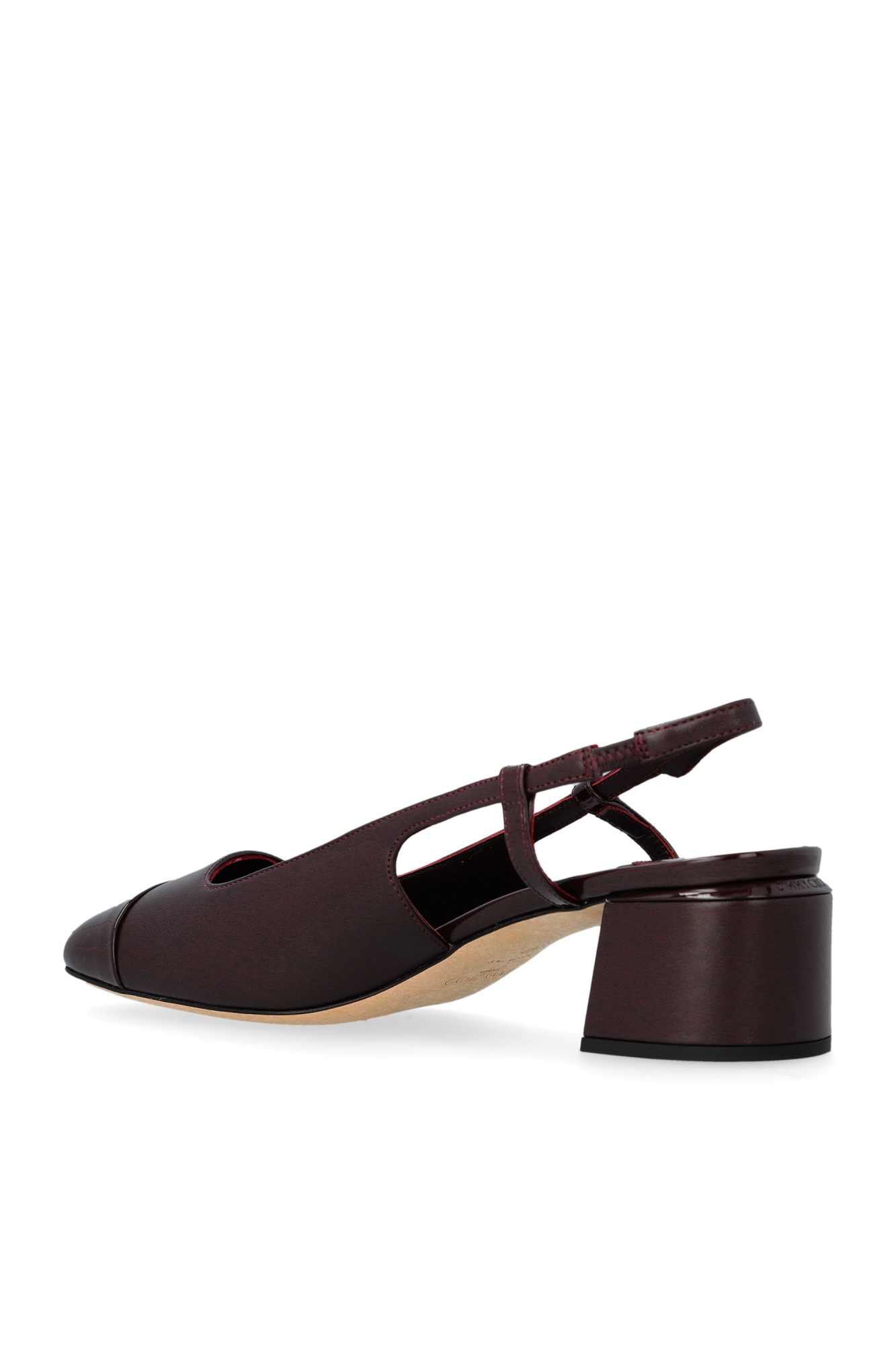 Jimmy Choo 45mm Elisa Slingback Pumps In Burgundy