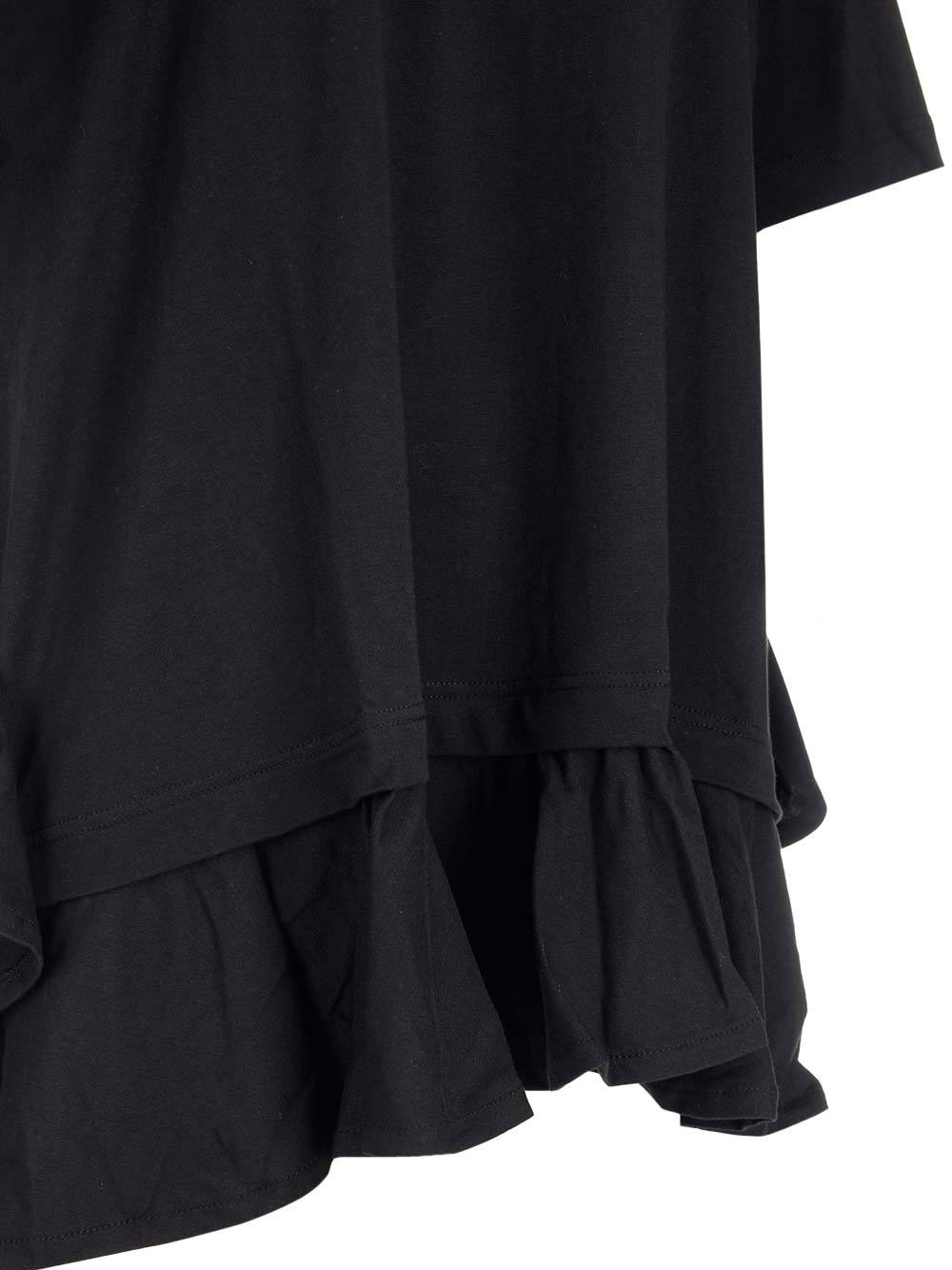 COMME DES GARÇONS FLARED-DETAIL COTTON T-SHIRT