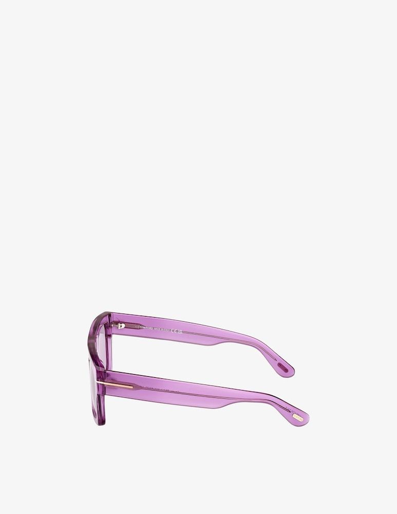 Tom Ford Logo Sunglasses In Purple