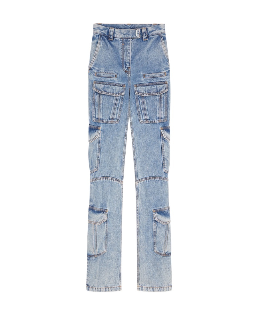 Givenchy Blue Bellows Pocket Jeans In 452-light Blue