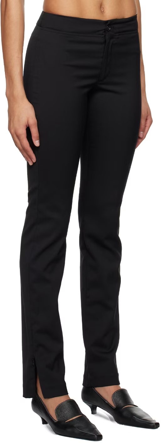 Filippa K Slim Zip Trousers In Black