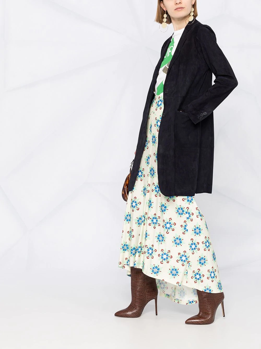 P.A.R.O.S.H COLLARED SUEDE COAT